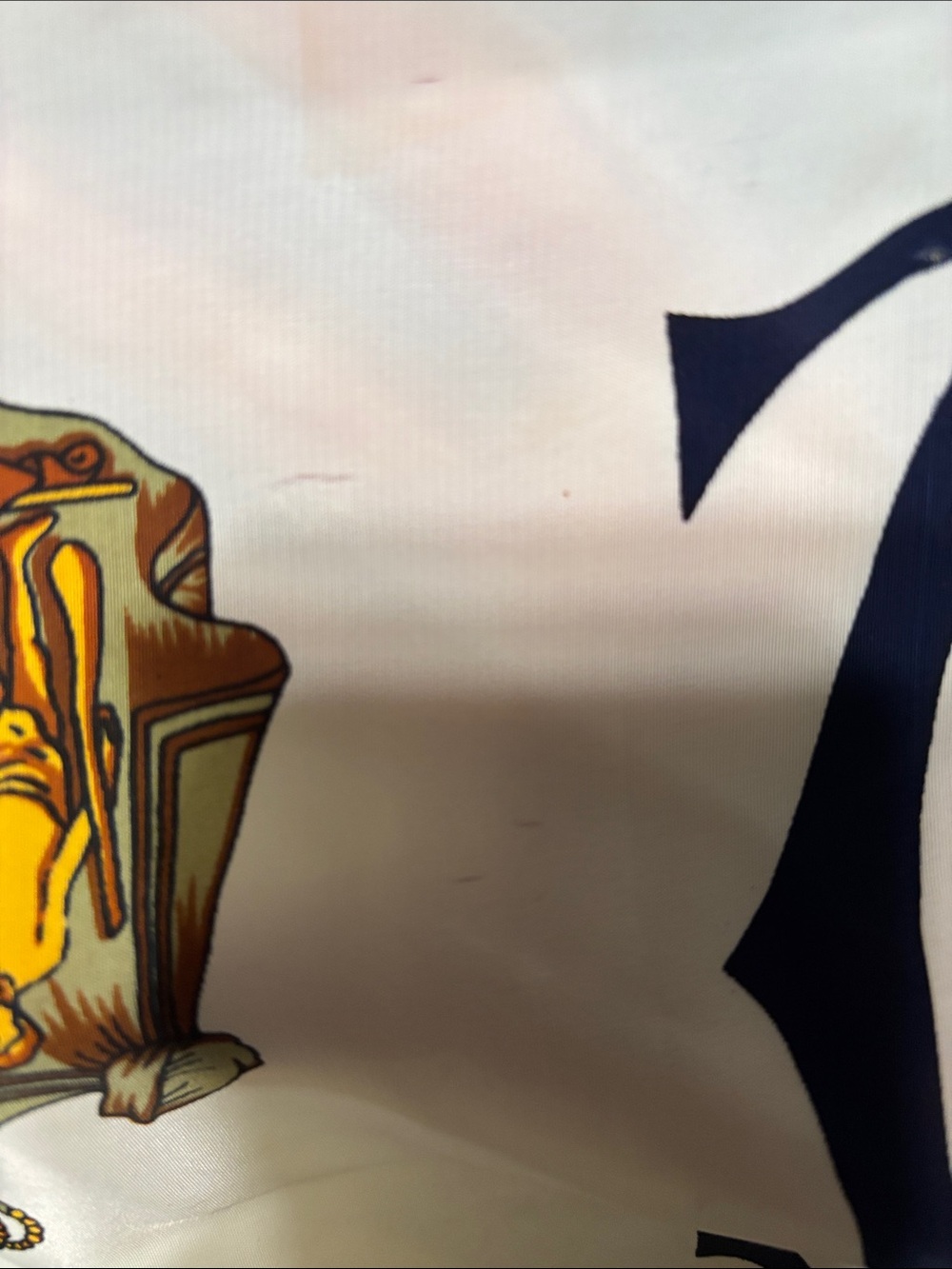 Cartier Paris Navy & Ivory Logo Print Silk Scarf - Picture 5 of 5